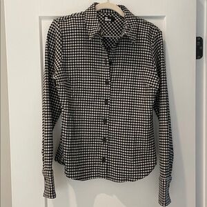 NWT The Kooples Fr sz 3 (US Med/6-8) women’s houndstooth button up. Wool blend.